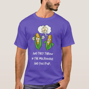 Lustige Popcorn-Zitat Retro T-Shirt