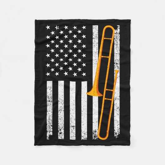 Lustige Posaunenkunst für Männer Frauen Jazz-Musik Fleecedecke (Vorderseite)