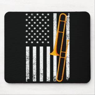 Lustige Posaunenkunst für Männer Frauen Jazz Musik Mousepad