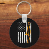 Lustige Posaunenkunst für Männer Frauen Jazz-Musik Schlüsselanhänger (Vorderseite)