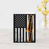 Lustige Posaunenkunst für Männer Frauen Jazzmusik  Karte (Gelbe Blume)