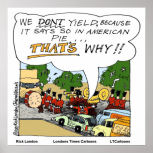 Lustige Poster: Marschkapelle weigerte sich zu wei Poster