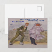 LUSTIGE POSTKARTE AUS MICHIGAN (Vorne/Hinten)