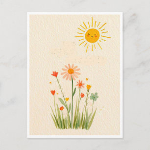 Lustige Postkarte. Sommertag Postkarte