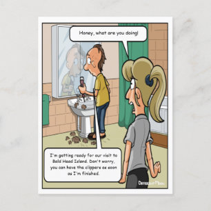 Lustige Postkarte von Bald Head Island