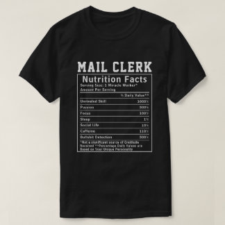 Lustige Poststellen-Mitarbeiter Ernährungsfakten P T-Shirt
