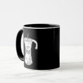 Lustige Pot-Head-Kaffeetasse Schwarz Tasse (Vorderseite Links)