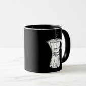 Lustige Pot-Head-Kaffeetasse Schwarz Tasse (VorderseiteRechts)