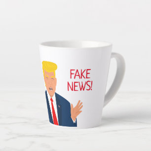 Lustige Präsident Trump Cartoon Latte Kaffee Tasse