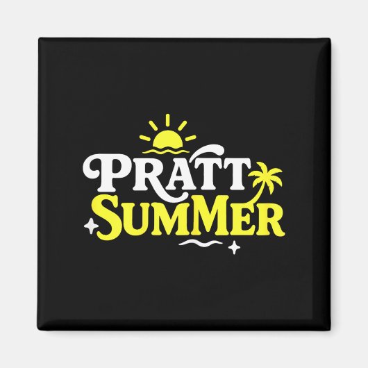 Lustige Pratt Sommer Grafikdesign Magnet (Vorne)