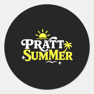 Lustige Pratt Sommer Grafikdesign Runder Aufkleber