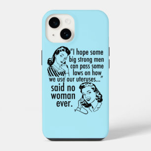 Lustige Pro-Choice-Retro-Feminismus-Politkarikatur iPhone 14 Hülle