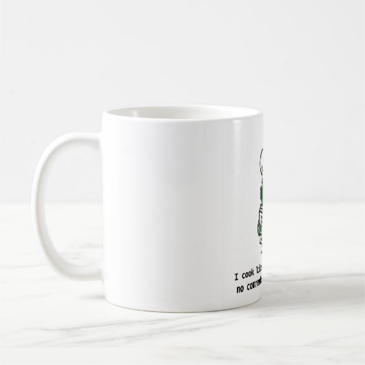 Lustige Programmierer-Tasse — Ich koche wie ich co Kaffeetasse (Links)