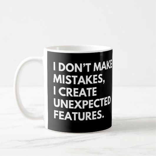 Lustige Programmierer- und Entwickler-Sprüche Kaffeetasse (Links)