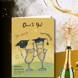 Lustige Prost-Champagnergläser-Abschlusskarte Karte