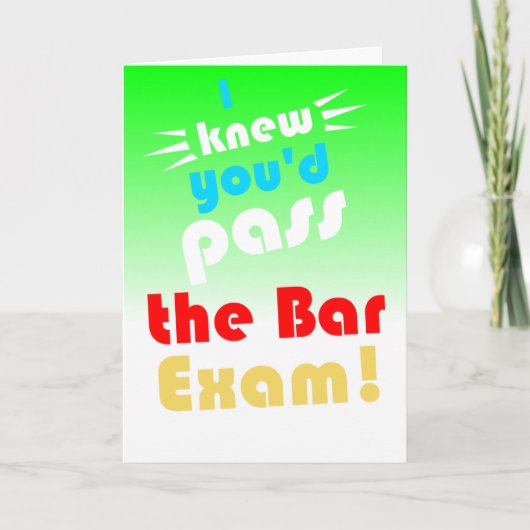 lustige Prüfung durch die Bar Karte (Vorderseite)