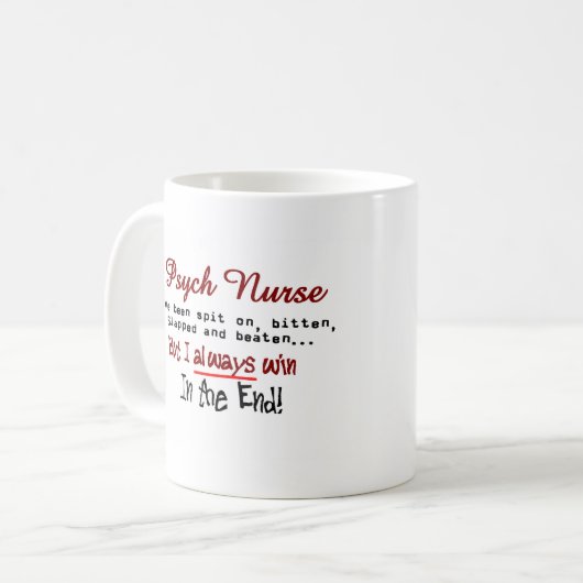 Lustige Psych Krankenschwester-T - Shirts und Kaffeetasse (Vorderseite Links)