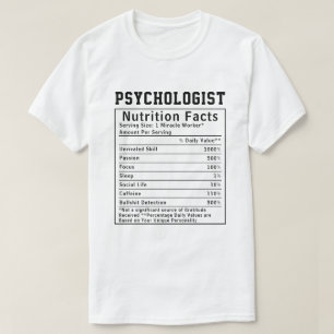 Lustige Psychologe Ernährungsfakten Gesundheitsges T-Shirt