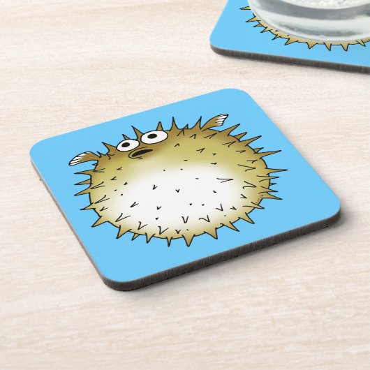 lustige Pufferfische Untersetzer (Linke Seite)