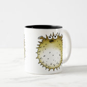 lustige Pufferfische Zweifarbige Tasse (VorderseiteRechts)