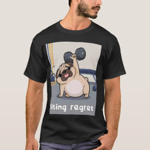Lustige Pug-Gym-Meme-Lifting-Reue-Workout-Humor T-Shirt