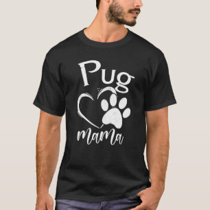 Lustige Pug-Mama-Haustierbekleidung Hund Pug-Mutte T-Shirt