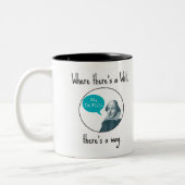 Lustige Punny motivierend William Shakespeare Zweifarbige Tasse (Links)