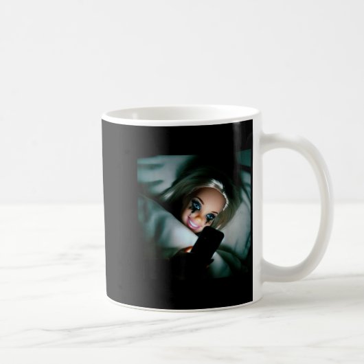 Lustige Puppe Weinendes Gesicht Meme Scrollendes S Kaffeetasse (Rechts)