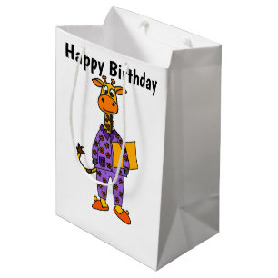 Lustige Pyjamas der Giraffen-I mit Kissen-Cartoon Mittlere Geschenktüte