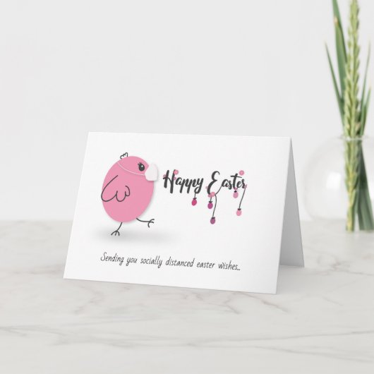 lustige Quarantäne Ostereier Hühner/Hühnermaske ni Karte (Vorderseite)