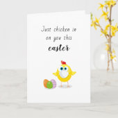 lustige Quarantäne Ostereier Hühner/Hühnerpuppe Karte (Gelbe Blume)