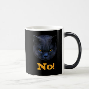 Lustige Querkatze sagt nein Verwandlungstasse