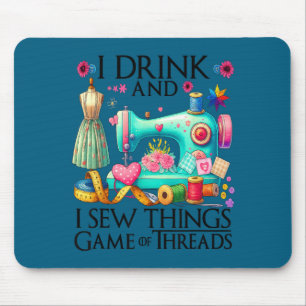 Lustige Quiltkunst für Frauen, die Nähen und Quilt Mousepad