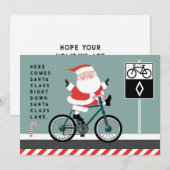Lustige Radfahr-Weihnachtskarten (Vorne/Hinten)