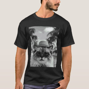 Lustige Ragdoll-Katze Selfie Katze Sommerurlaub T-Shirt