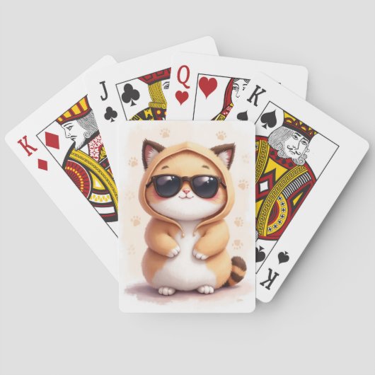 Lustige Ragdoll Kawaii Katze Spielkarten (Rückseite)