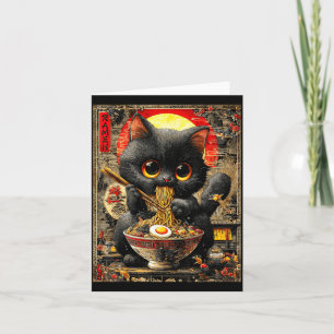 Lustige Ramen-Katze Nudel-Liebhaber Anime Otaku Karte