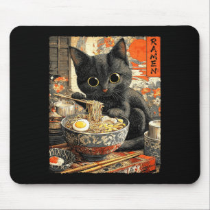 Lustige Ramen-Katze Nudelliebhaber Anime Otaku  Mousepad