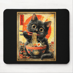 Lustige Ramen-Katze Nudelliebhaber Anime Otaku  Mousepad