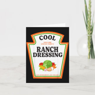 Lustige Ranch-Dressing-Gewürz-Kostüm Karte