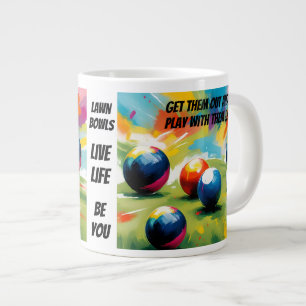 Lustige Rasenbowling-Farbenpracht, Jumbo-Tasse