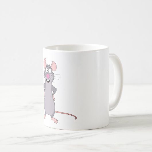 lustige Ratte Kaffeetasse (VorderseiteRechts)