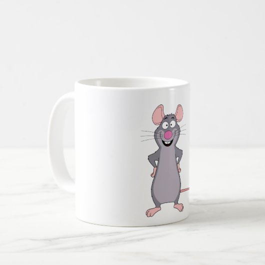 lustige Ratte Kaffeetasse (Vorderseite Links)