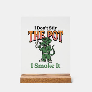 Lustige Ratte Pot Zitat Vintage Gravur Design_1 Acrylschild