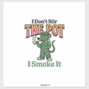 Lustige Ratte Pot Zitat Vintage Gravur Design_1 Aufkleber