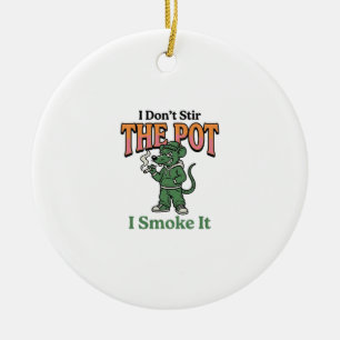 Lustige Ratte Pot Zitat Vintage Gravur Design_1 Keramik Ornament
