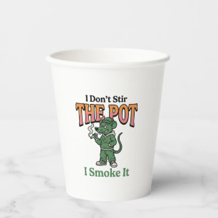 Lustige Ratte Pot Zitat Vintage Gravur Design_1 Pappbecher
