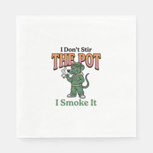 Lustige Ratte Pot Zitat Vintage Gravur Design_1 Serviette