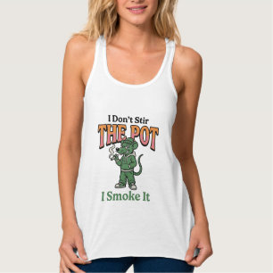 Lustige Ratte Pot Zitat Vintage Gravur Design_1 Tank Top