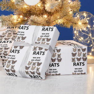 Lustige Ratten Tiere Wir sind im Chat Funny Rats Geschenkpapier